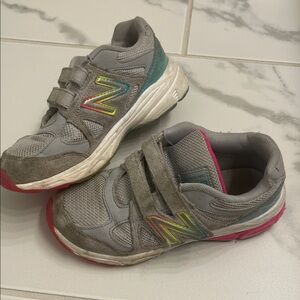 New Balance Kids' Gray and Multicolor Sneakers